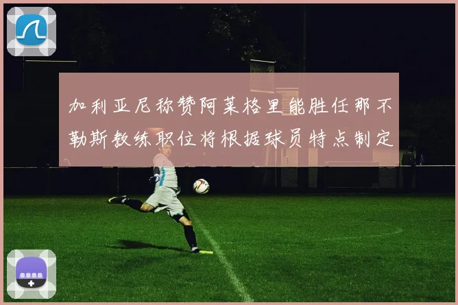 加利亚尼称赞阿莱格里能胜任那不勒斯教练职位将根据球员特点制定战术